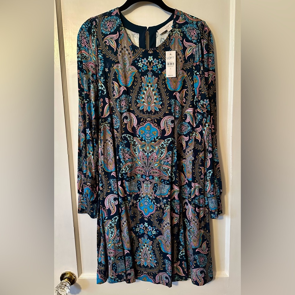 LOFT Multicolor Paisley Dress